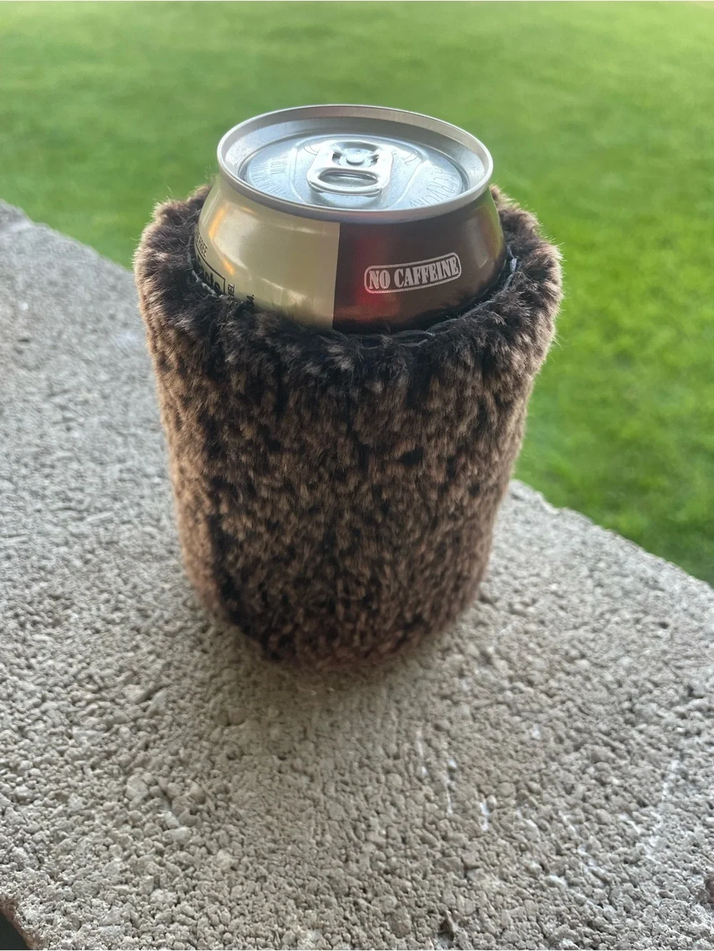 Sheep Shearling Can Cooler - Brown